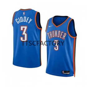 Dres Oklahoma City Thunder Josh Giddey 3 Nike 2022-23 Icon Edition Plava Swingman - Muške